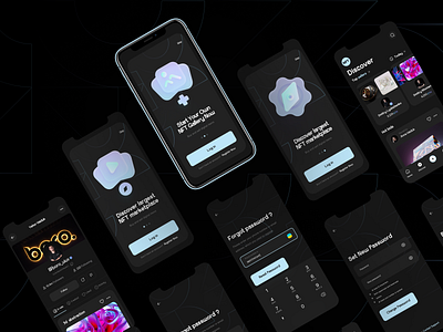 NFT Marketplace App 3d android app design bitcoin boro concept crypto design homescreen illustration interface ios login minimal nft onboarding sign up ui ux