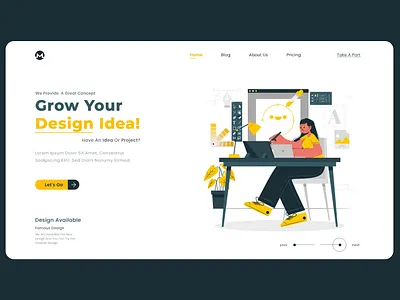 design idea landing page agency clean design digetal illustration landing landing page landing page design minimal project ui ui website template ux web website website design