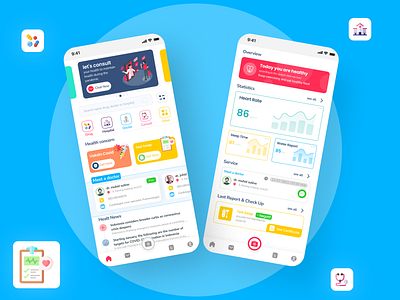 Medical and Health App app mobile check up design doctor drugs healthy medical minimal mobile design pills swap test ui uiux mobile vaccine web
