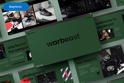 Warbeast Multipurpose Template clean colorful company corporate google slides keynote modern multipurpose multipurpose template photography pitch deck portfolio powerpoint presentation studio template unique web design web development website