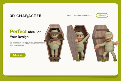 Three Pose the Little Funny Mummy 3d 3d character art character character design character illustration elements graphic graphic design graphic elements graphics graphics design illustration popular trending trendy web design web designs web development website