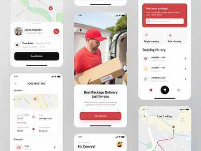 Shipping mobile app exploration 🔥 animation cargo courier delivery dropshipper freight logistics mobile order package parcel shipment shipping shipping container track track order tracker transport ui ux