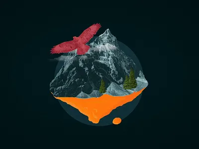 Outdoor adventure illustrations adventure bicycle collage design graphic design illustration nature outdoors