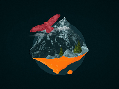 Outdoor adventure illustrations adventure bicycle collage design graphic design illustration nature outdoors