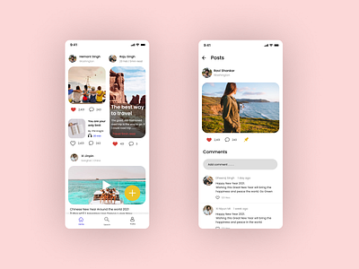 Social Media App Magazine Style app design magazine style social media app