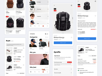 Mobile app for fashion shop app app design design ecomerce fashion figma light mobile mobile app mobile app design mobile cart mobile design mobile ui shop ui ui design user experience user interface ux ux design