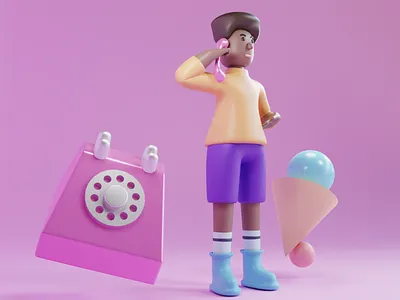 3D Character 3d animation app branding design graphic design illustration logo mobile app motion graphics typography ui ux vector