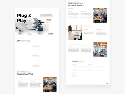 Daily UI Day 3: Agency Landing Page agency agencyui autolayout colorpalette coronavirus covid19 creativeagencyui design figmadesign landingpage minimal mobileappdesign responsivewebdesign toronto ui uidesign uxdesign webdesign