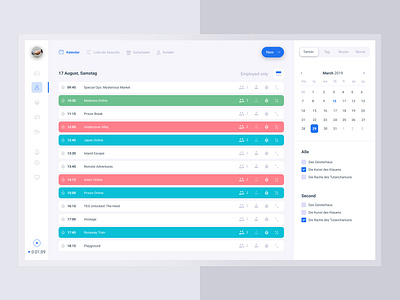 Schedule of visits calendar clean daily design designer figma flat light minimal minimalism schedule schedule row table table row ui ui design user experience user interface ux ux design