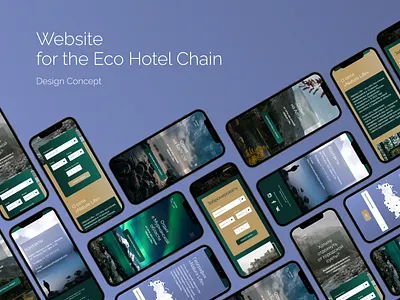 Website for the Eco Hotel Chain chain concept design eco ecology hotel nature ui web website