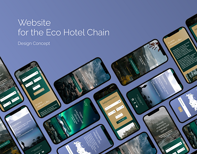 Website for the Eco Hotel Chain chain concept design eco ecology hotel nature ui web website