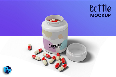 Capsule Bottle Mockup brand