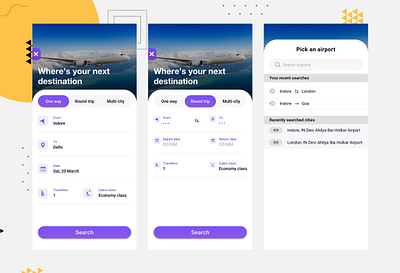 Flight Booking App UI flight booking app mobile app uiux