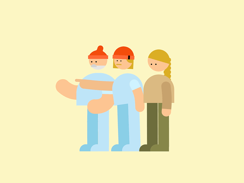 Life Aquatic characters 🎥🐬🤿🦀🐢🛥 animation character animation character design gif illustration looping motion pointing zissou