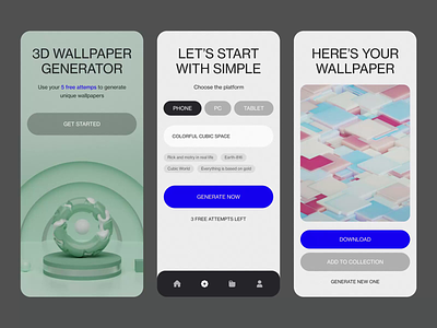 Wallpapers Generator designs, themes, templates and downloadable graphic  elements on Dribbble