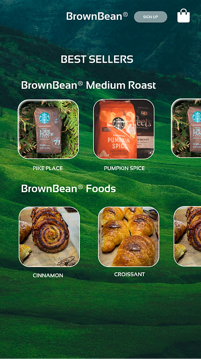 BrownBean - Coffee Shop App design animation branding design figma illustration landing page logo ui ux vector