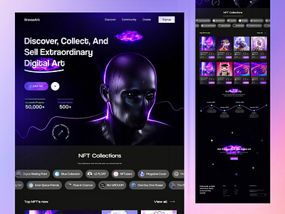 NFT Marketplace Website crypto landing page mint page nft nft marketplace nft mint page nft web web design web3 website design