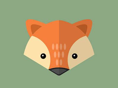 Flat Design Fox drawing flat design fox illustration