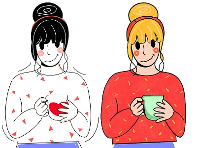 Minimal or more Colors ? app design branding character character design clean coffee colors cup design fochacz fresh design graphic design illustration lines loose minimal original simple style ui design