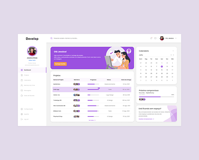 Develop - Dashboard dashboard design figma projeto ui ux uxui