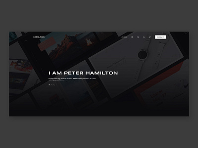 Portfolio Site 2021 | peterhamilton.work dark hamilton minimal mobile personal photoshop portfolio squarespace ui unsplash ux website