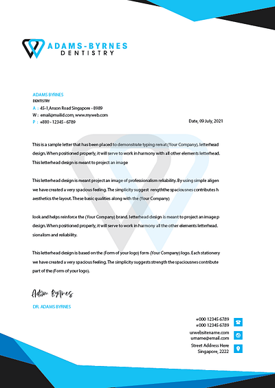 Letter head branding graphic design illustration