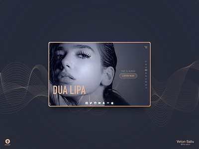 Dua Lipa landing page branding design landingpage sketch ui ux