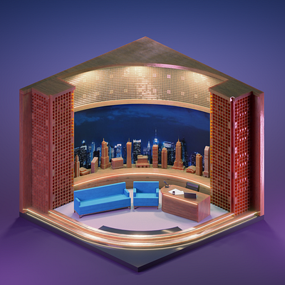 Jimmy Fallon's studio 3d 3dillustration art blender design graphic design illustration