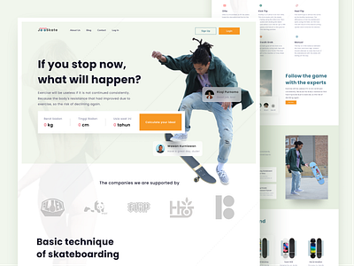 Jooskate Wesbite dailyui design illustration illustrator logo mockups skateboard ui uidaily ux