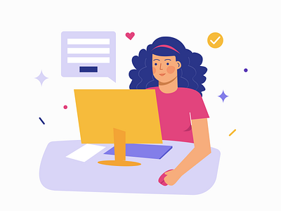 Sign up Page Illustration 💖 artwork colors design girl illustration illustration art sign in sign up signupform vector web