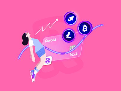 Revolut — Illustration app brand branding colors design finance flat graphic design graphic designer icon illustration logo minimal typography ui ux vector visual identity web website