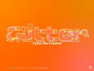 Glitter 3d glitter illustration lettering music stars typography vector