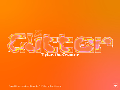 Glitter 3d glitter illustration lettering music stars typography vector