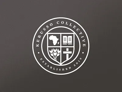 Kerusso Collective africa african american badge bible black branding christ christian college crest education fatih gospel graphic design jesus logo love teacher university wheat