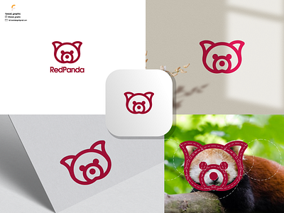 RedPanda Line logo branding corporate branding design graphic design illustration logo logodesign vector