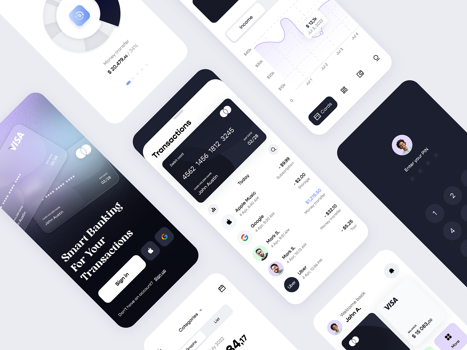 Coral - Banking app by Adelina Shevchenko on Dribbble