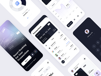 Coral - Banking app app apple id application bad card bank account banking concept credit card design figma finance id money password screen unlock transaction ui ux