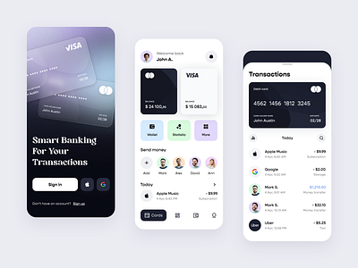 Coral - Banking app by Adelina Shevchenko on Dribbble