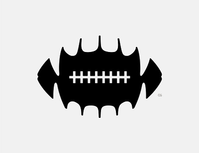 Football Fangs design fangs flat football icon illustration logo minimal monster sports symbol vector wit