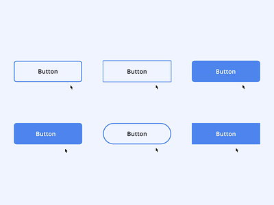 Button Hover Effects animation blue button with arrow buttons call to acrion cta cursor design system desktop distortion fill hover interface motion graphics outline playfull set trim pass ui uikit