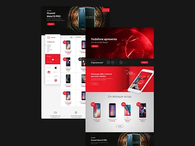 Vodafone Digital Ecosystem design filipesj graphic graphic design interface platform red responsive shop site store ui usability ux vodacom vodafone webdesign