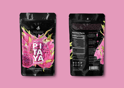 Dragon Fruit Pouch Mockup branding business design dragon fruit illustration mockup pouch vector