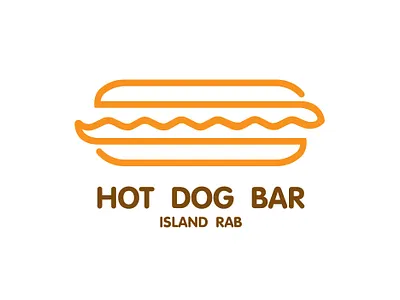 Hot Dog Bar - Island Rab adobe croatia design hotdog hrvatska illustrator island logo logodesign rab