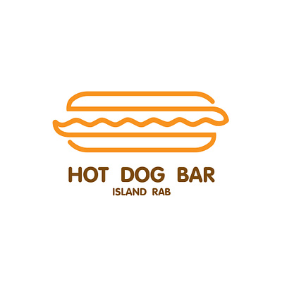 Hot Dog Bar - Island Rab adobe croatia design hotdog hrvatska illustrator island logo logodesign rab