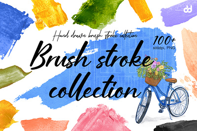 Brush stroke collection background branding brush stroke design graphic design hand draw