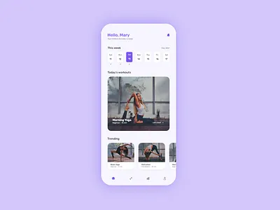 #DailyUI #062 - Workout of the Day 062 app clean daily ui daily ui 062 minimal ui ux workout workout of the day yoga