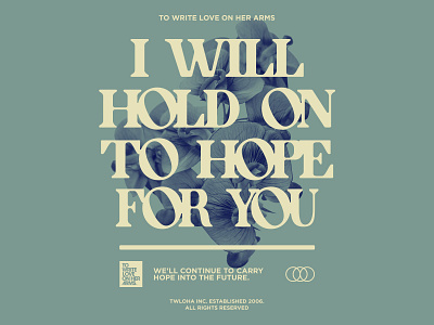 I Will Hold on to Hope for You apparel apparel design custom type illustration type typograp typography