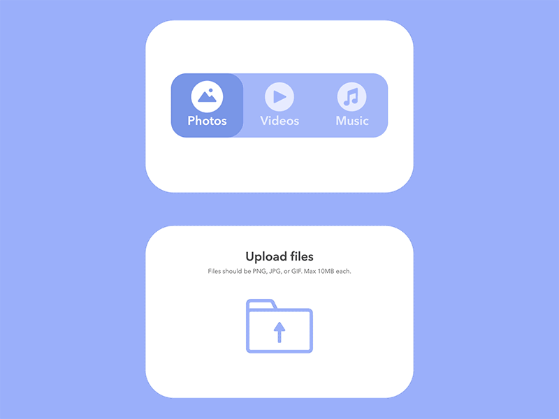 Micro-Interactions animation micro interaction micro interactions mobile product design purple tabs ui ui design upload file ux design