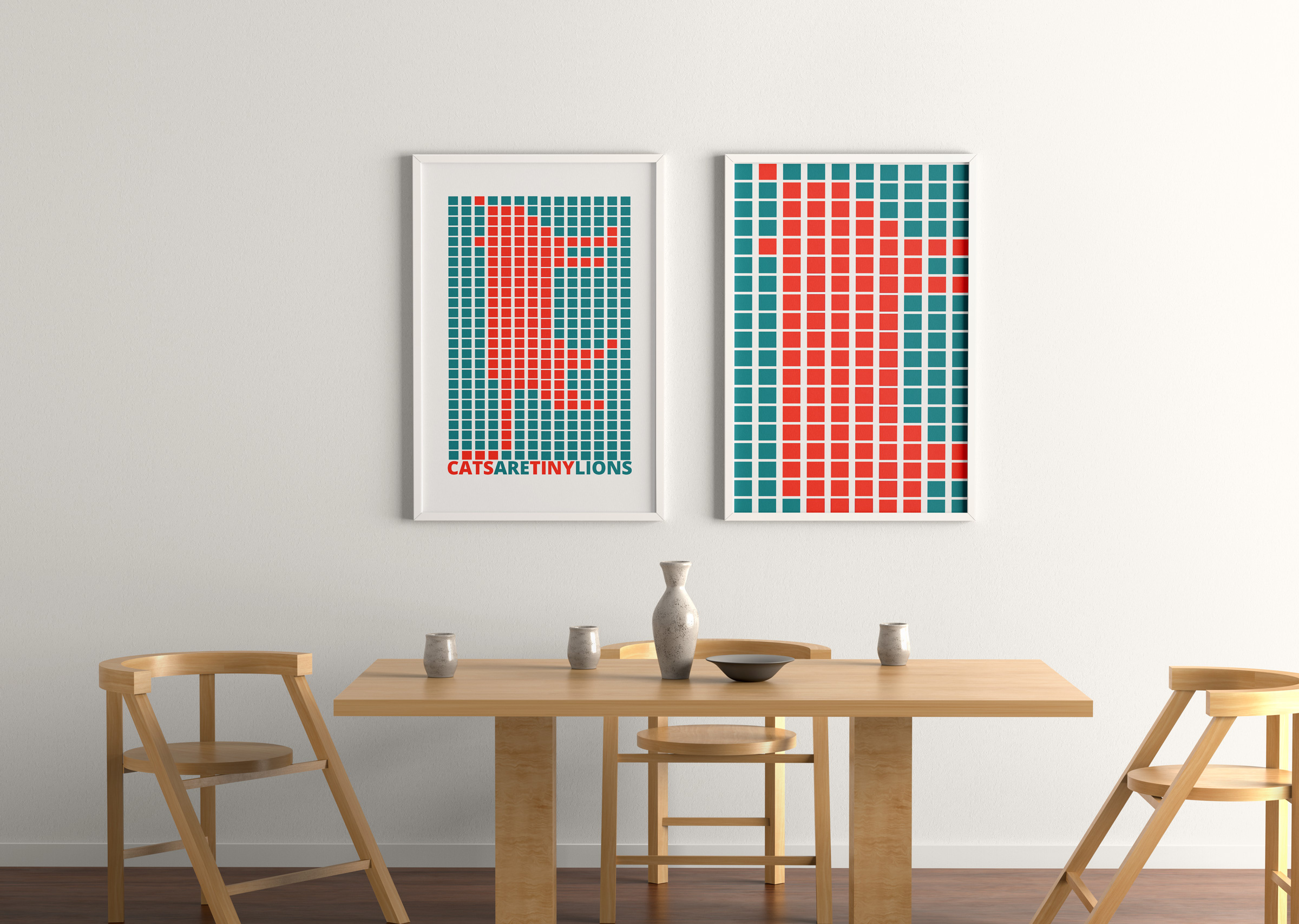 Example of Grid Poster for Cats Are Tiny Lions