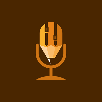 pencil mic design illustration logo music sketch vector